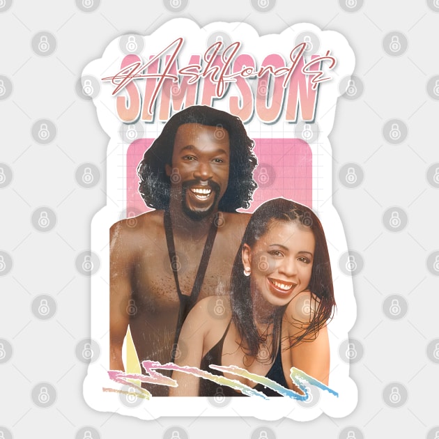 Ashford & Simpson // 80s Retro Soul Fan Design Sticker by DankFutura